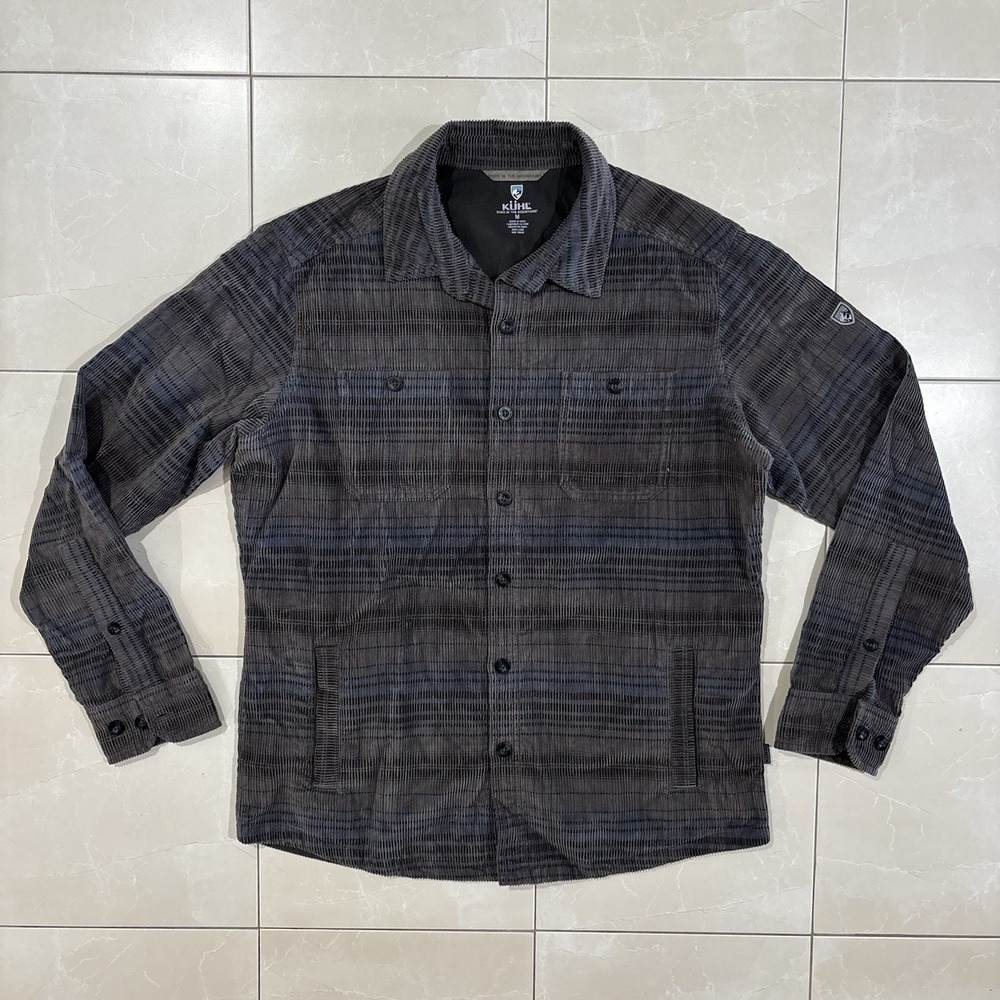 KUHL Diskord Shirt Corduroy Button Up Men's M Hiking Fishing Climbing Outdoors